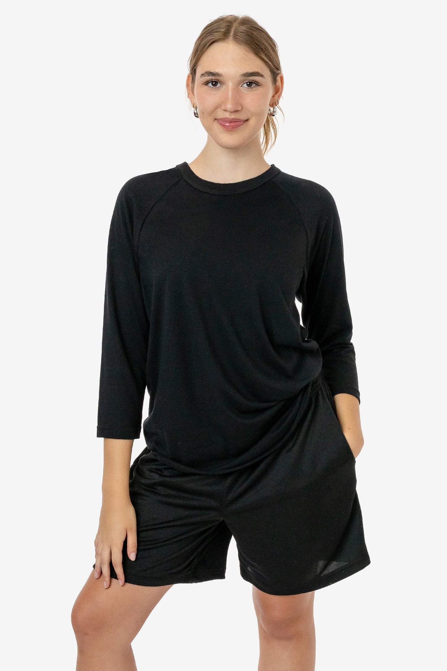 FF53 - 3/4 Sleeve Poly Cotton Raglan