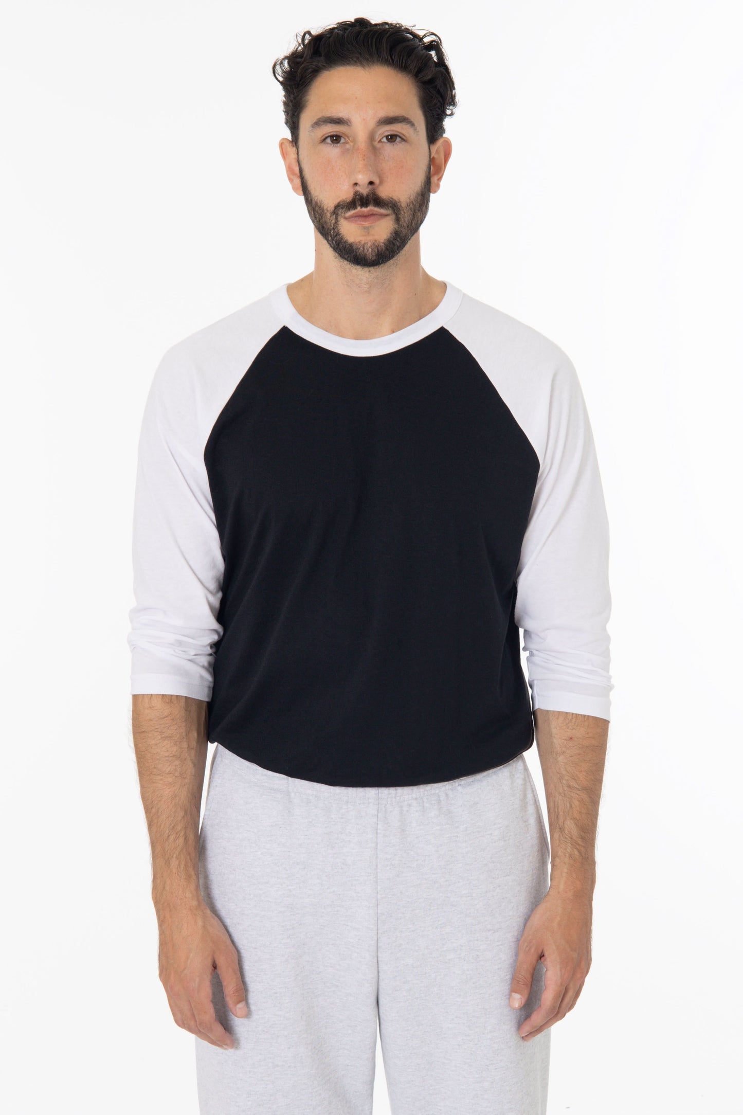 FF53 - 3/4 Sleeve Poly Cotton Raglan