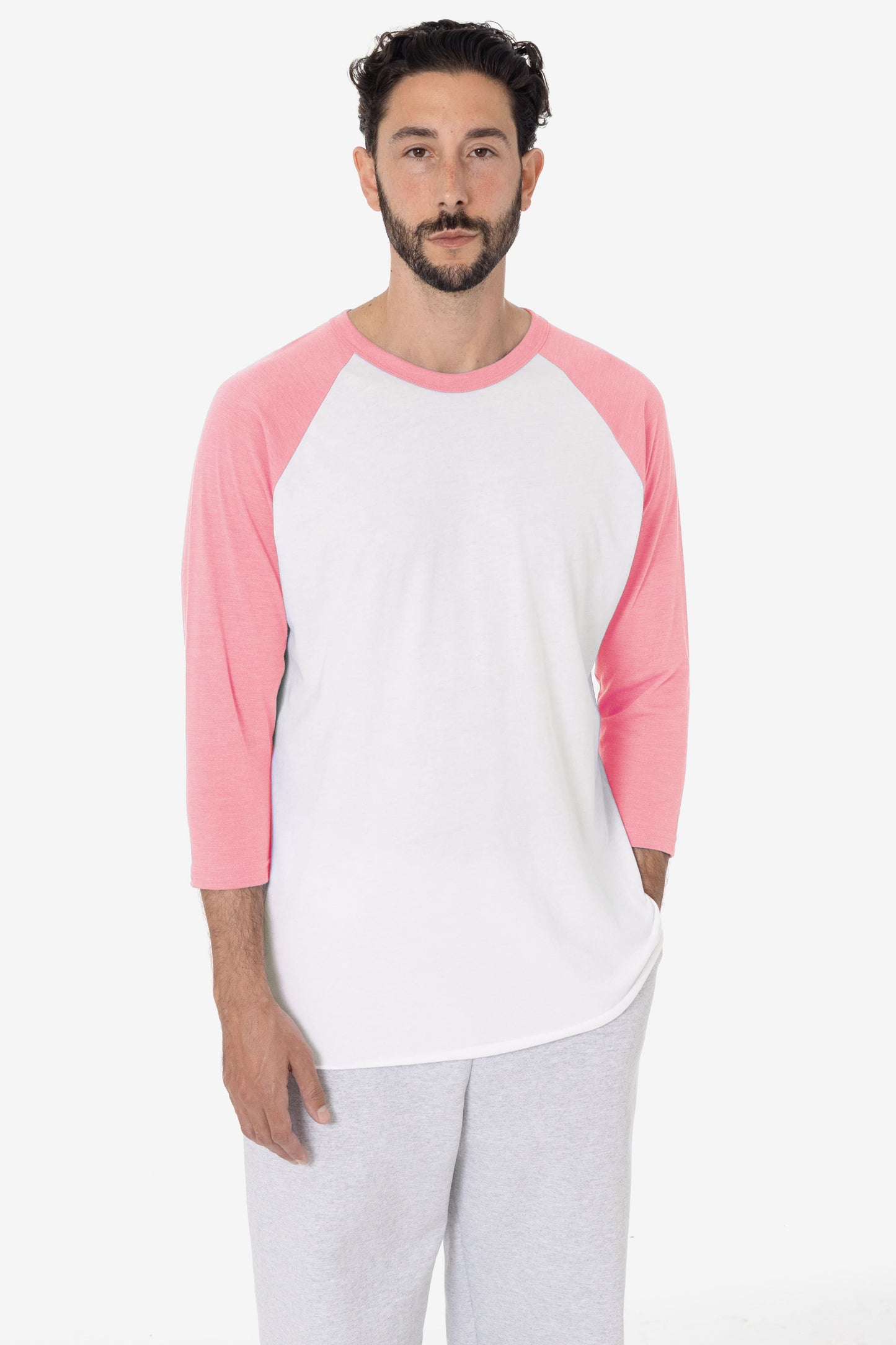 FF53 - 3/4 Sleeve Poly Cotton Raglan