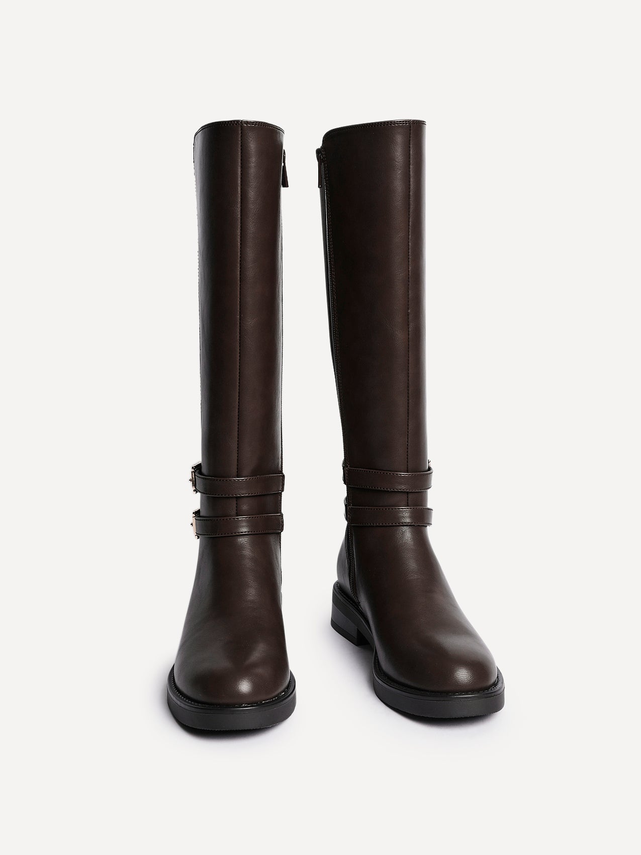 Fierce Brown Long Flat Boots