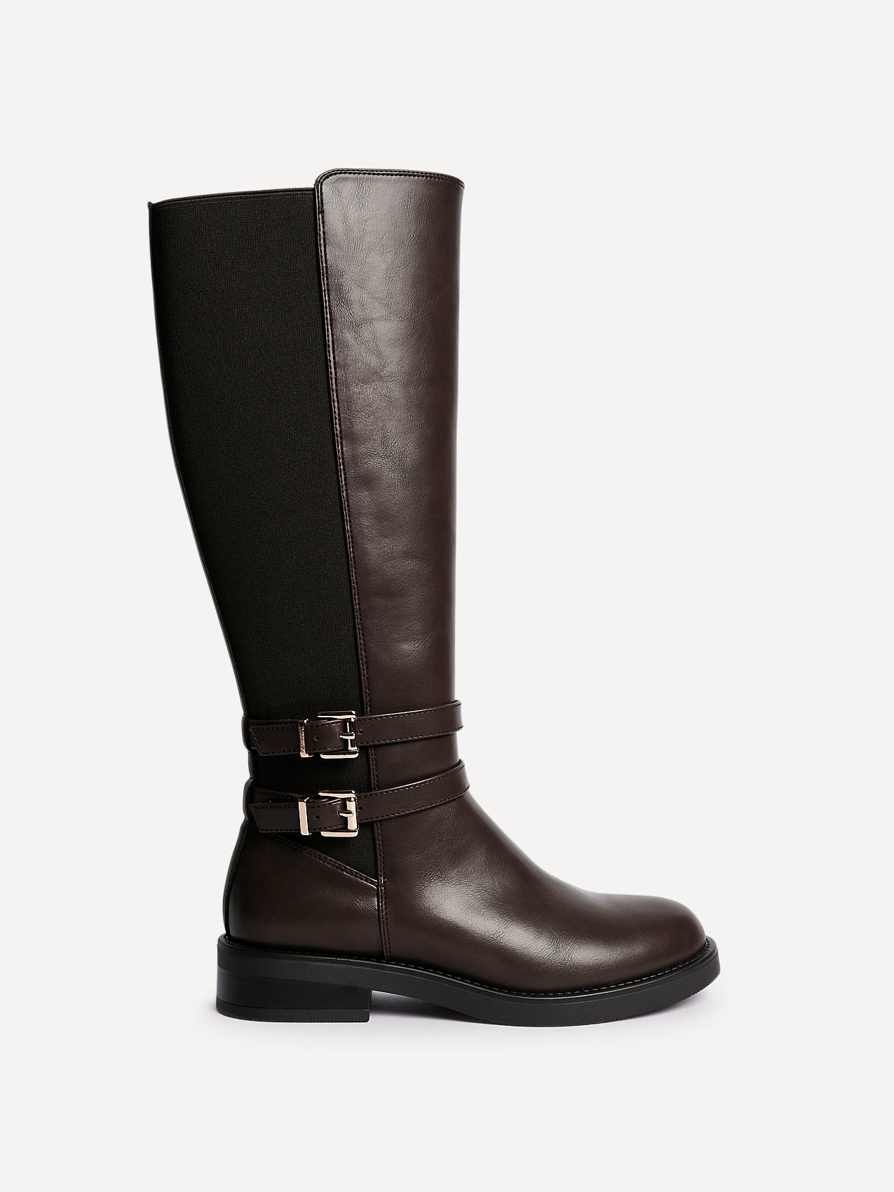 Fierce Brown Long Flat Boots