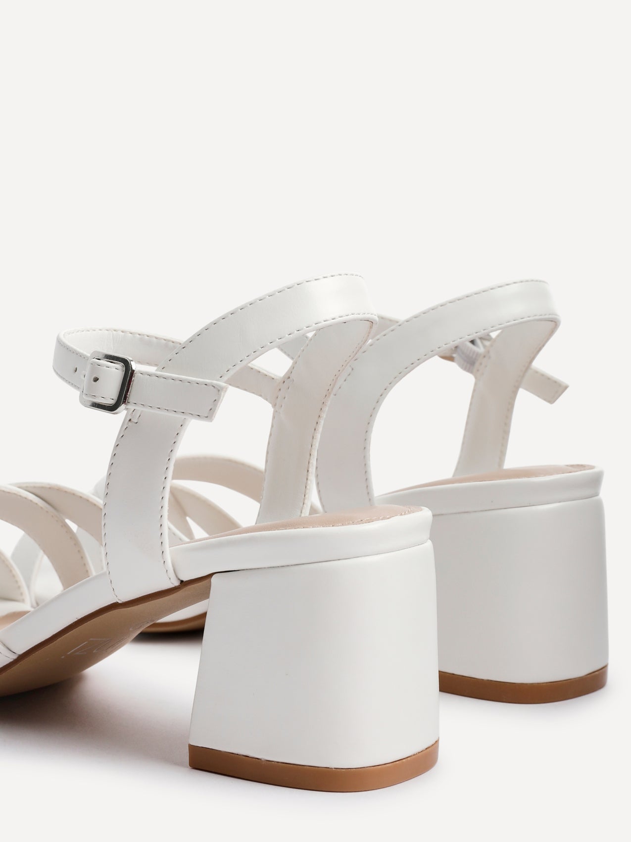 Flair White Crossover Heeled Sandals