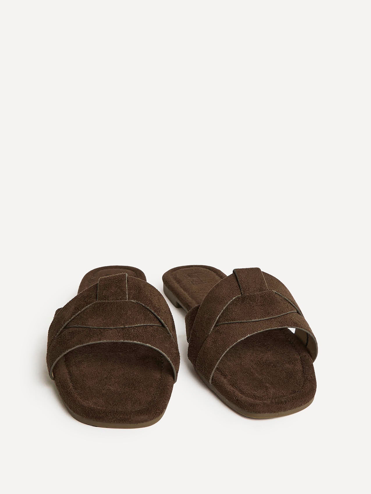 Fletcher Brown Suede Slider Sandals