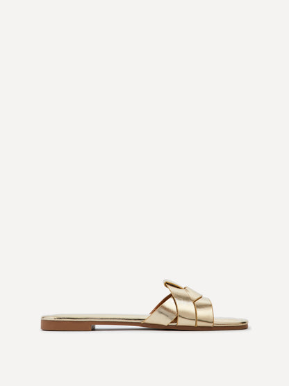 Fletcher Gold Slider Sandals