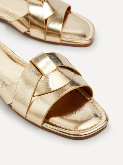 Fletcher Gold Slider Sandals