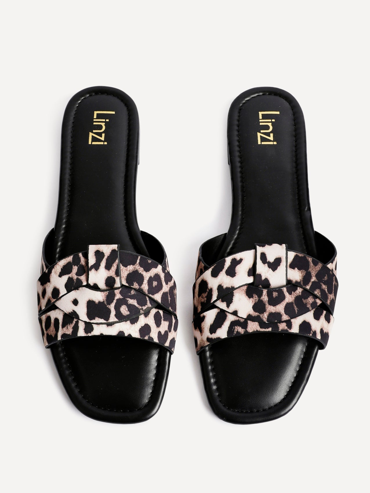 Fletcher Leopard Print Slider Sandals