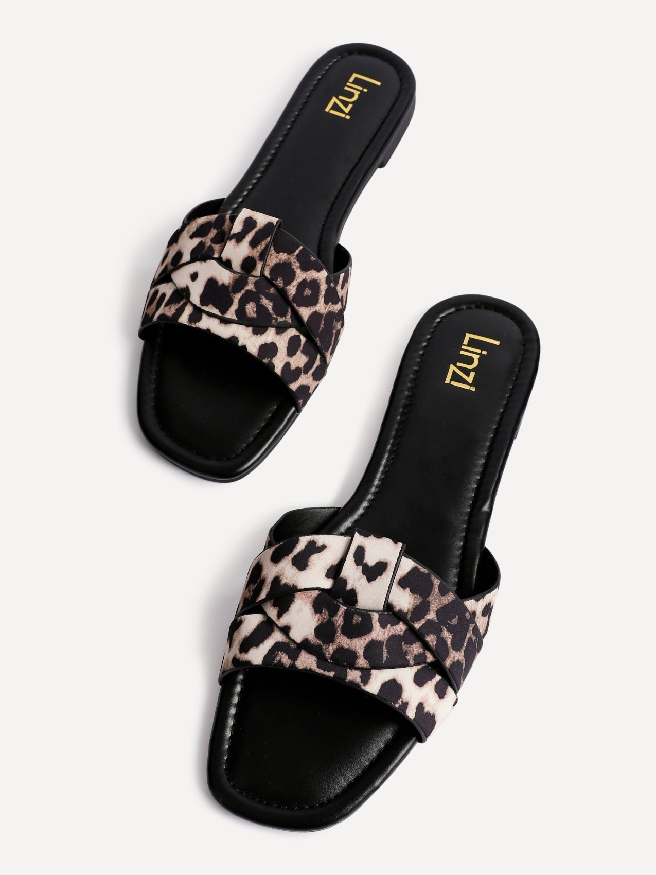 Fletcher Leopard Print Slider Sandals