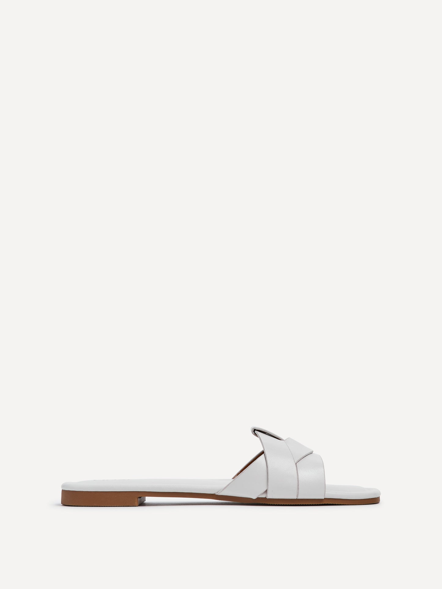 Fletcher White Slider Sandals