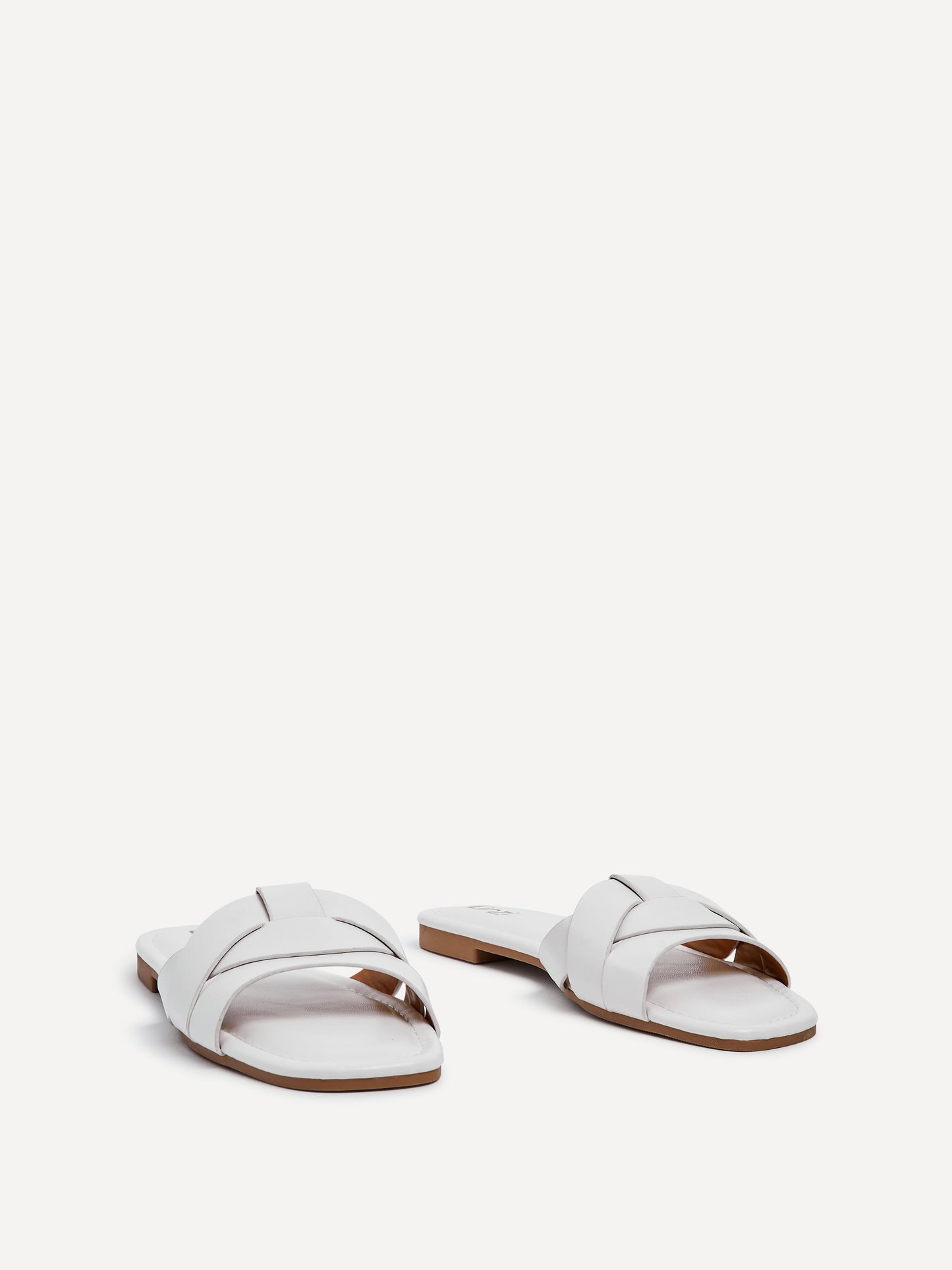 Fletcher White Slider Sandals