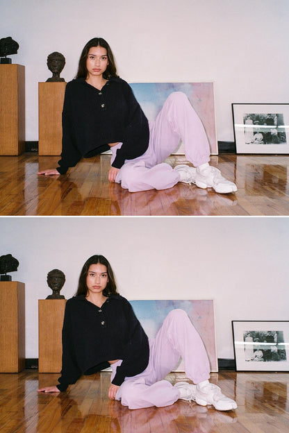 FM30GD - Fisherman Cropped Polo Pullover