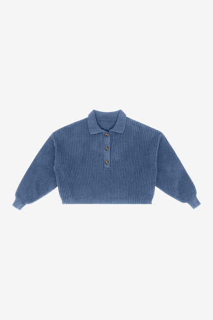 FM30GD - Fisherman Cropped Polo Pullover