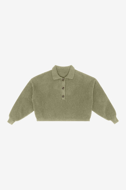 FM30GD - Fisherman Cropped Polo Pullover