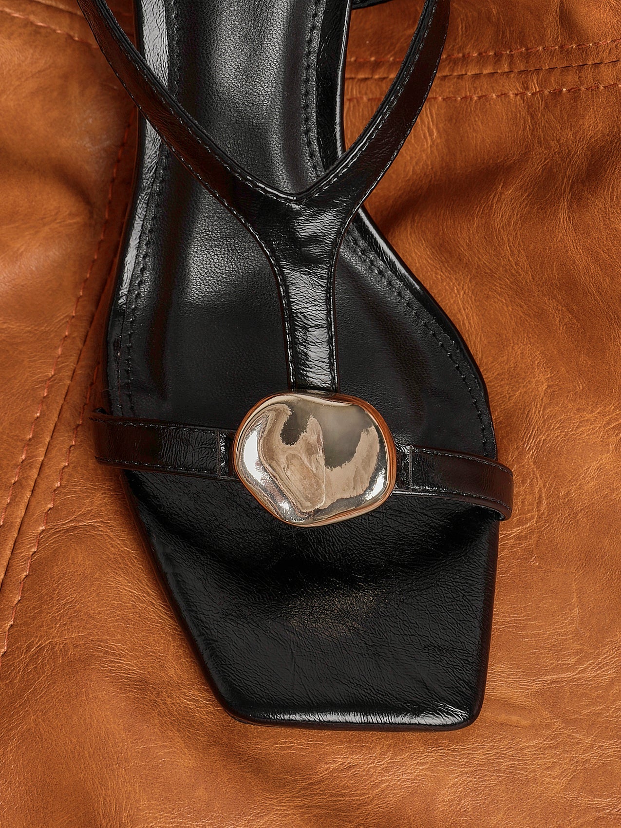 Foolish Black T-Bar Heels