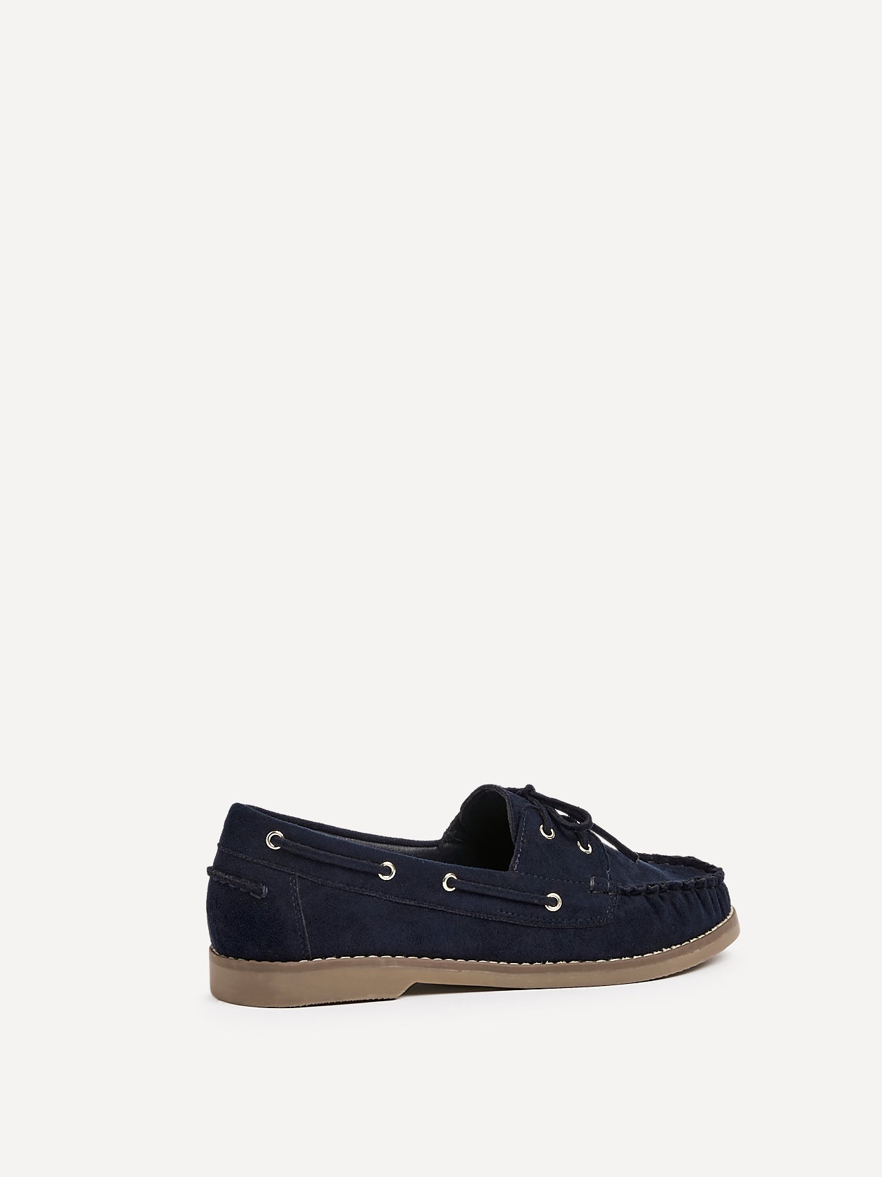 Frame Navy Faux Suede Boat Shoes