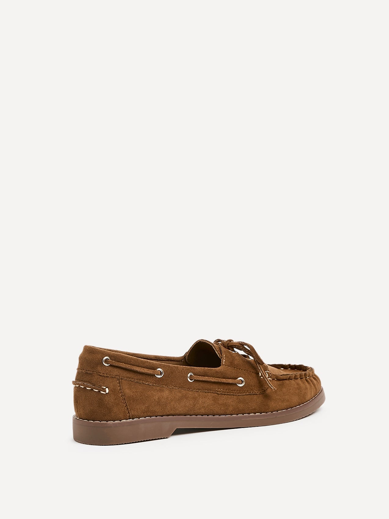 Frame Tan Faux Suede Boat Shoes