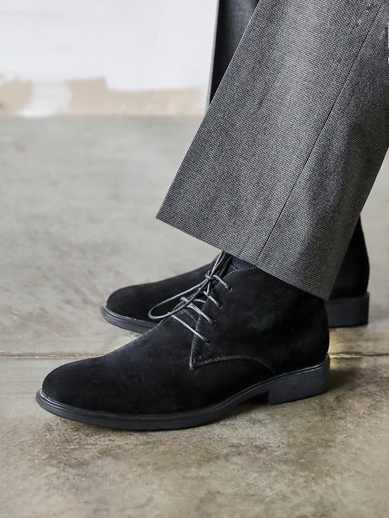 Francesco Mens Black Suede Chukka Boots