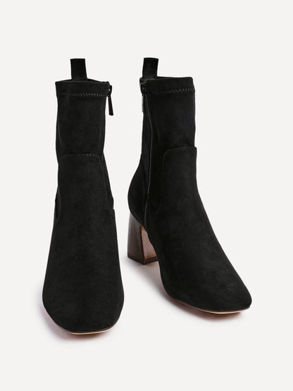 Francisco Black Heeled Ankle Boots