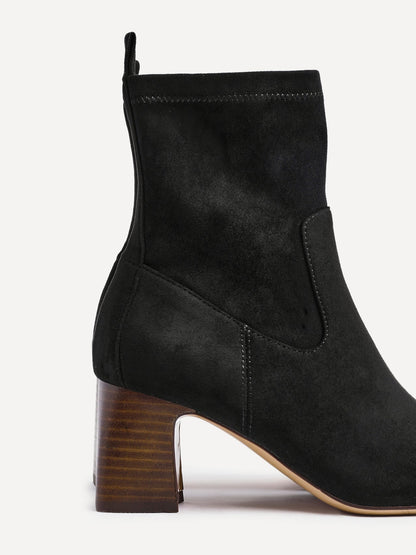 Francisco Black Heeled Ankle Boots