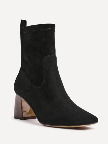 Francisco Black Heeled Ankle Boots