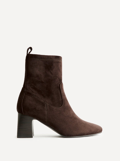 Francisco Brown Heeled Ankle Boots