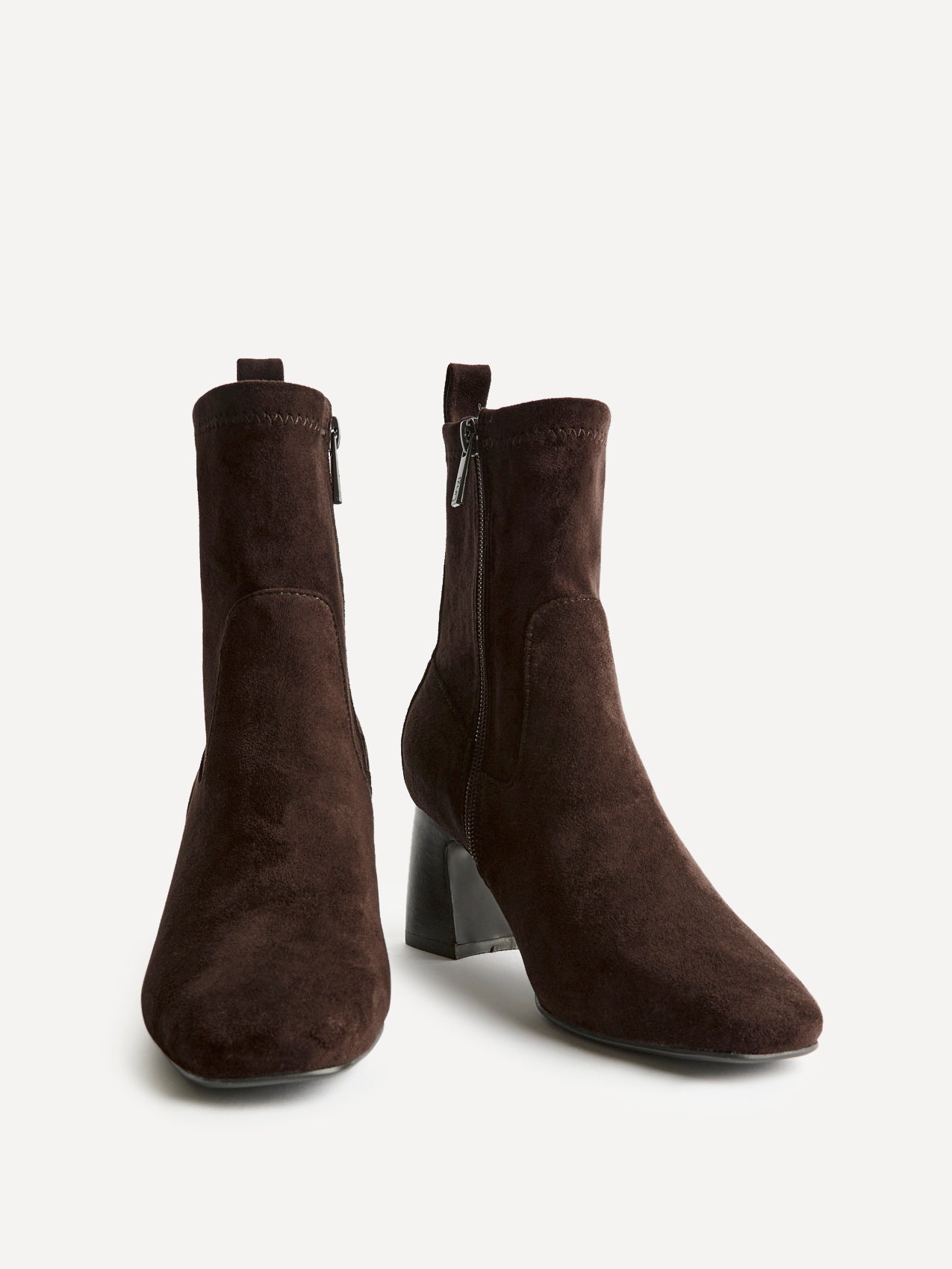 Francisco Brown Heeled Ankle Boots