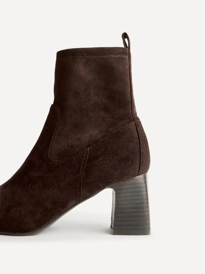 Francisco Brown Heeled Ankle Boots