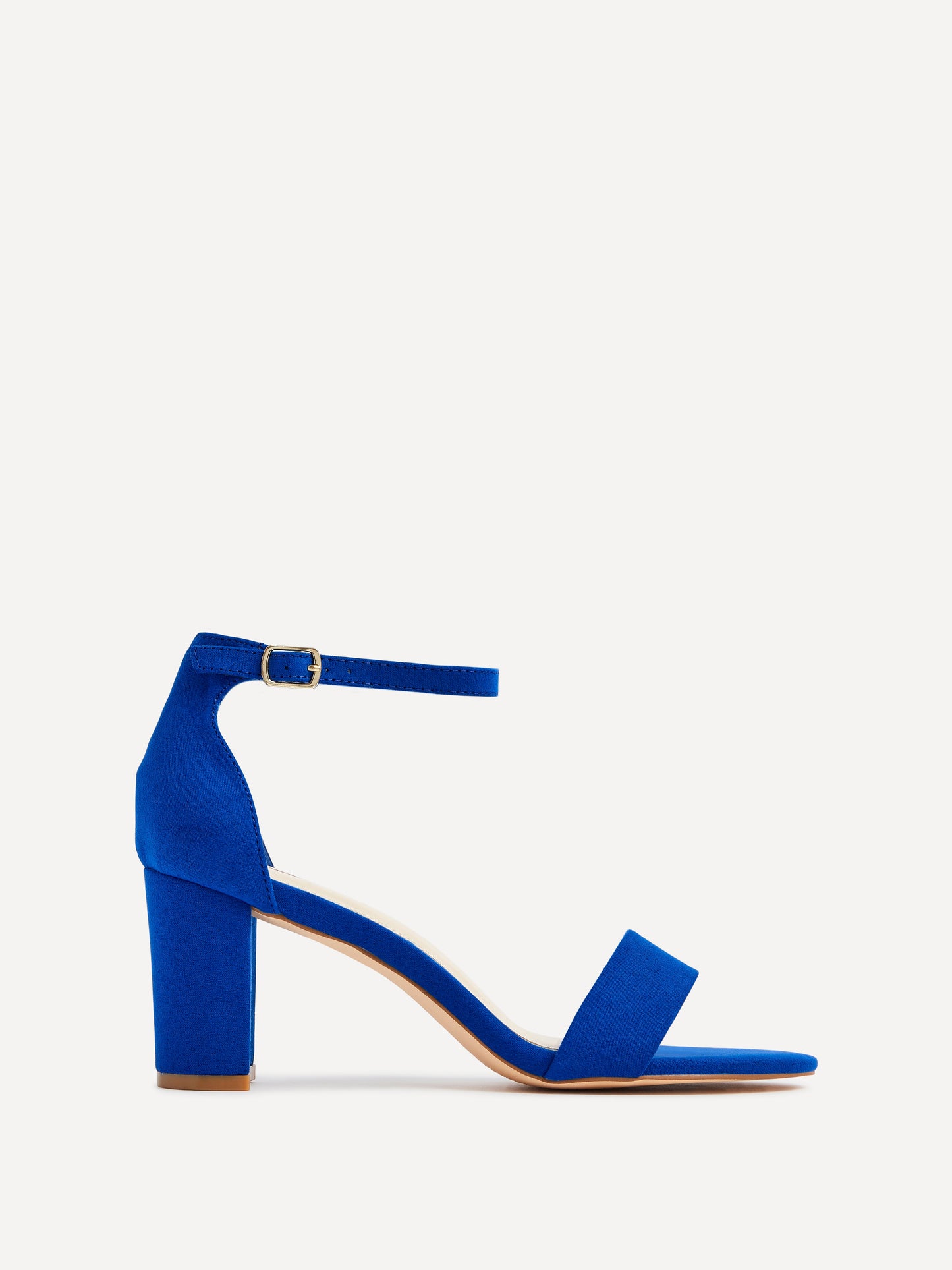 Legacy Wide Fit Blue Faux Suede Block Heels