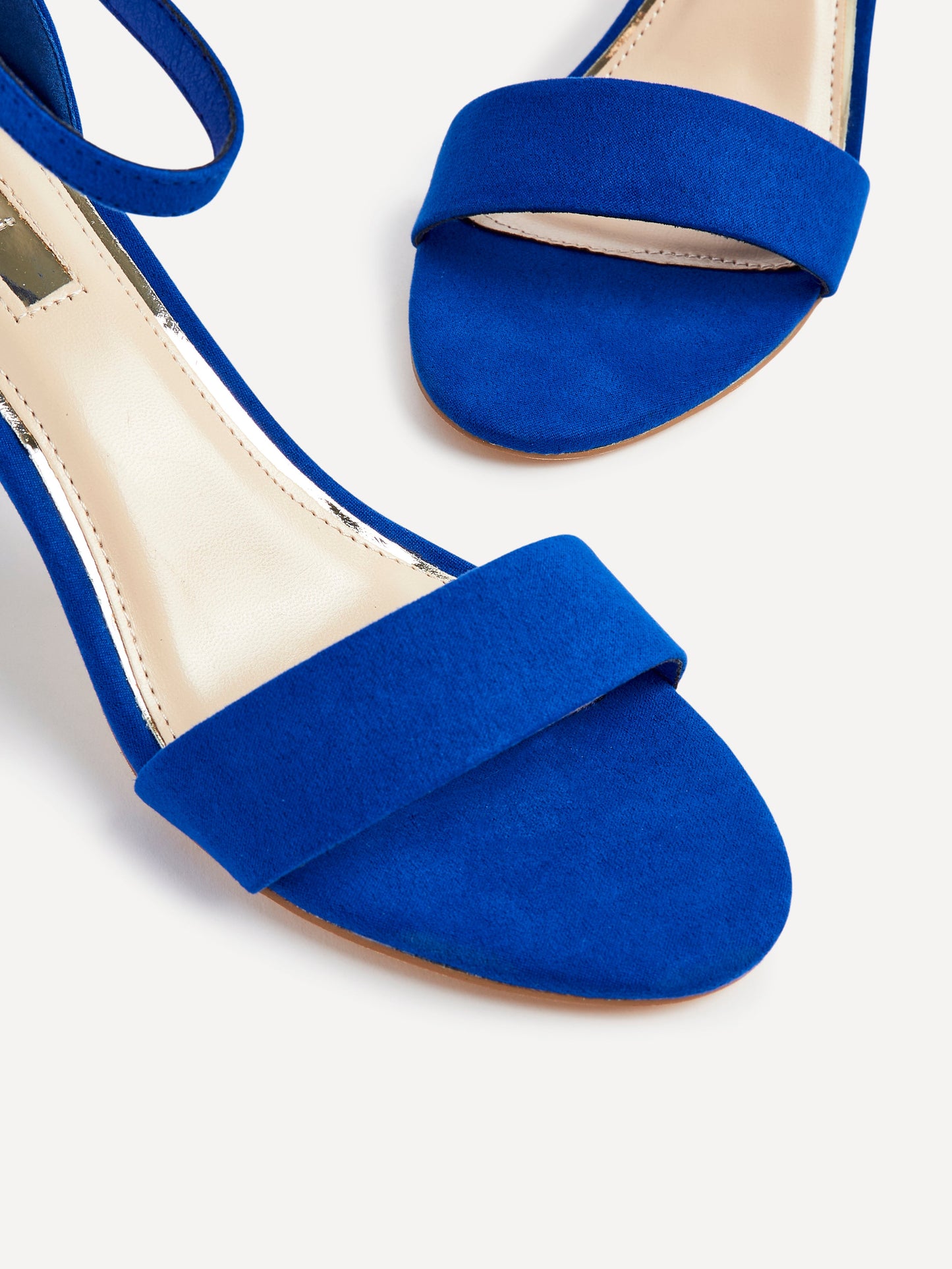 Legacy Wide Fit Blue Faux Suede Block Heels