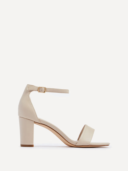 Frankie Nude Faux Leather Heeled Sandals