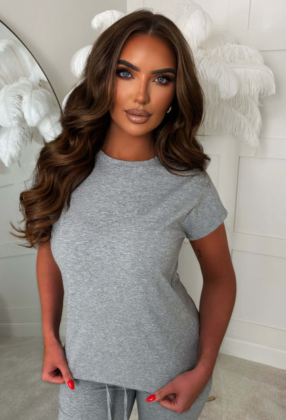 Chilled Girl Grey Marl Top & Jogger Loungewear Set
