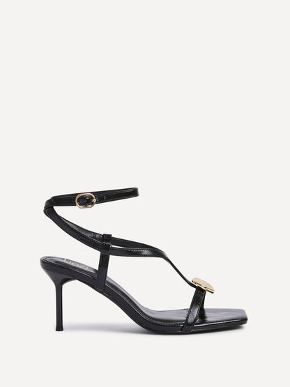 Foolish Black T-Bar Heels