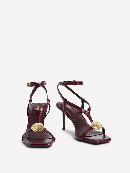 Foolish Burgundy T-Bar Heels