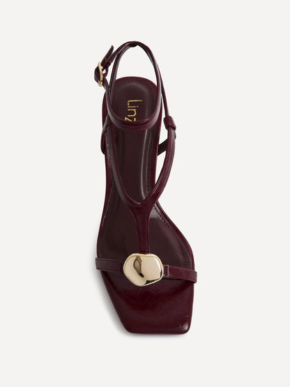 Foolish Burgundy T-Bar Heels