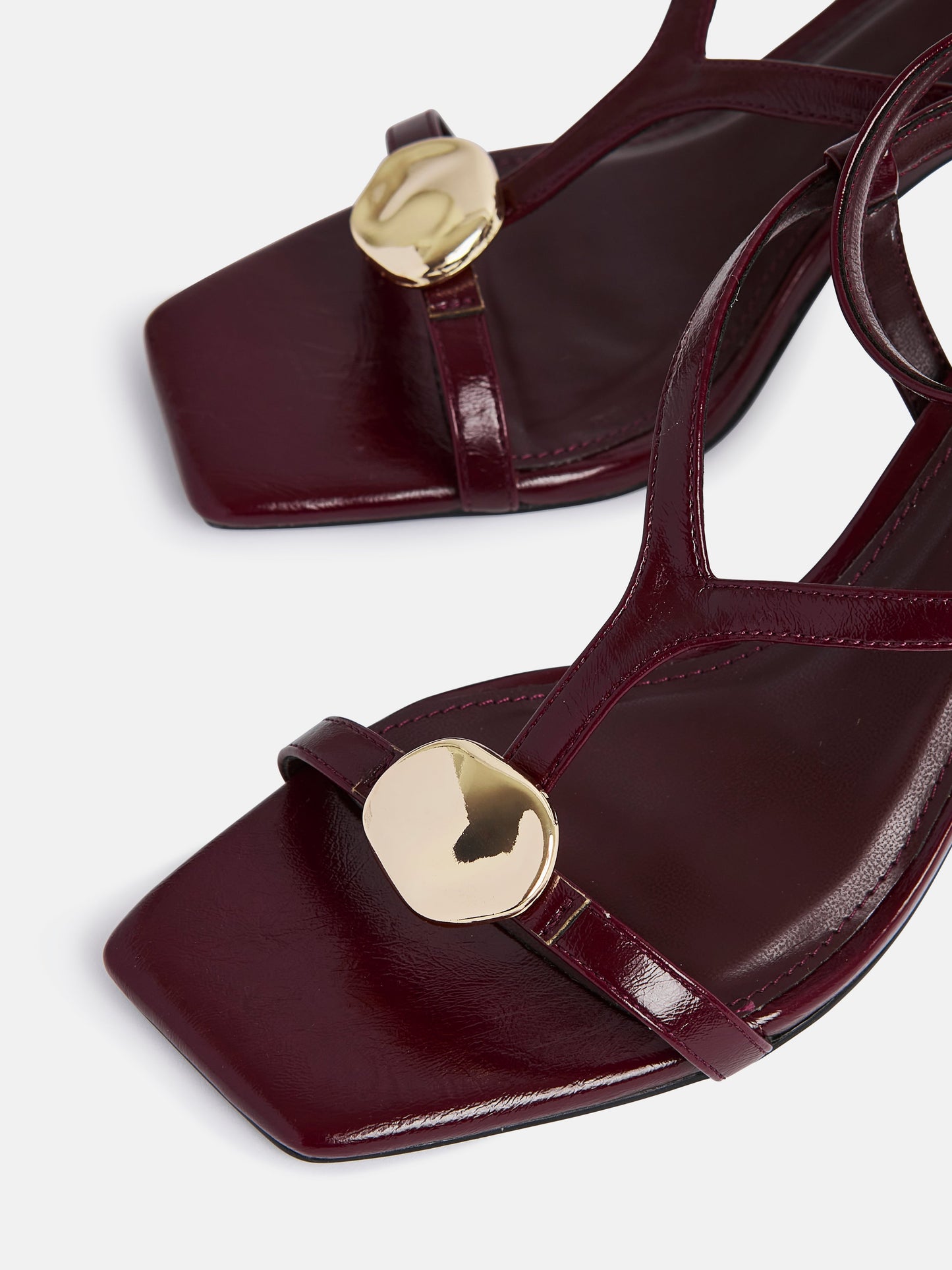Foolish Burgundy T-Bar Heels
