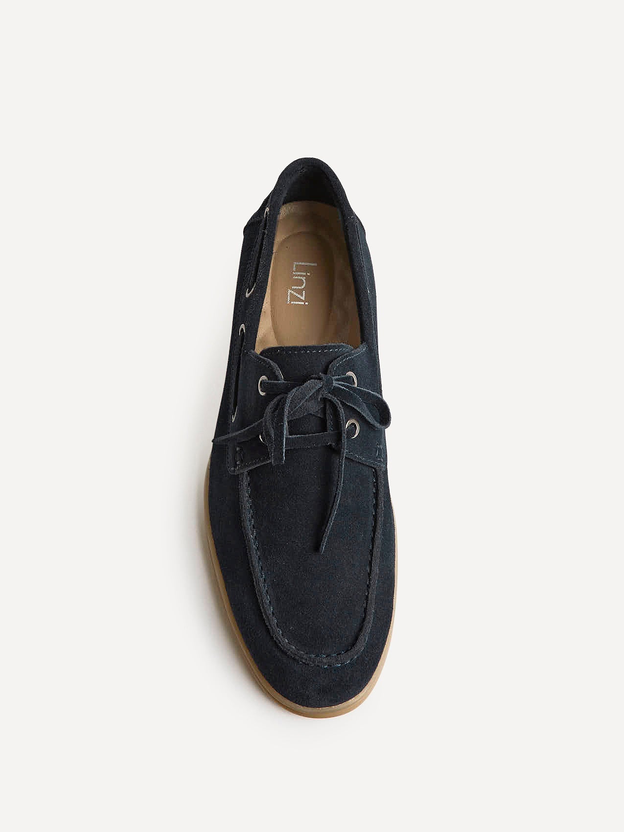 Gianni Mens Navy Suede Leather Boat Shoes