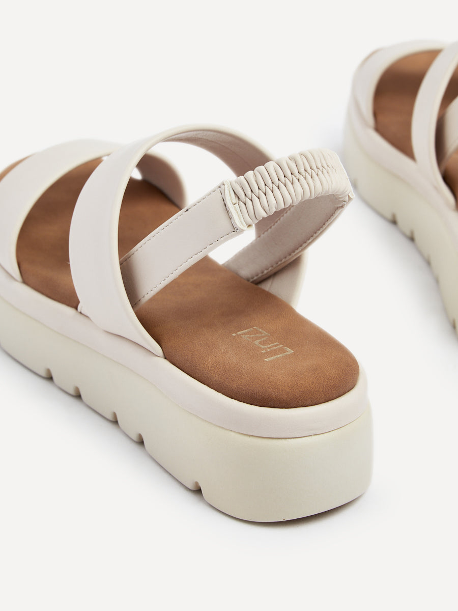 Gia Nude Chunky Flatform Sandals