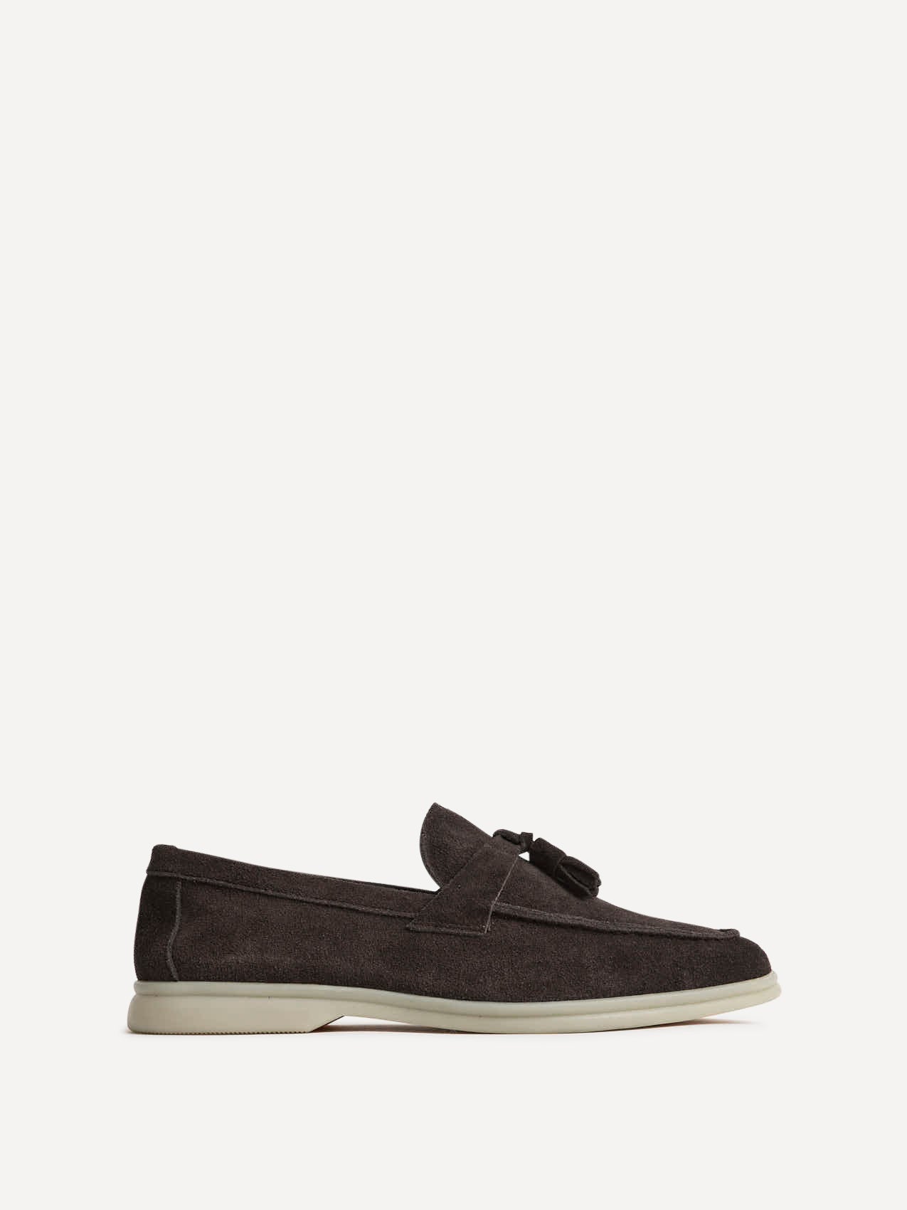 Giorgio Mens Brown Suede Leather Tassel Loafers