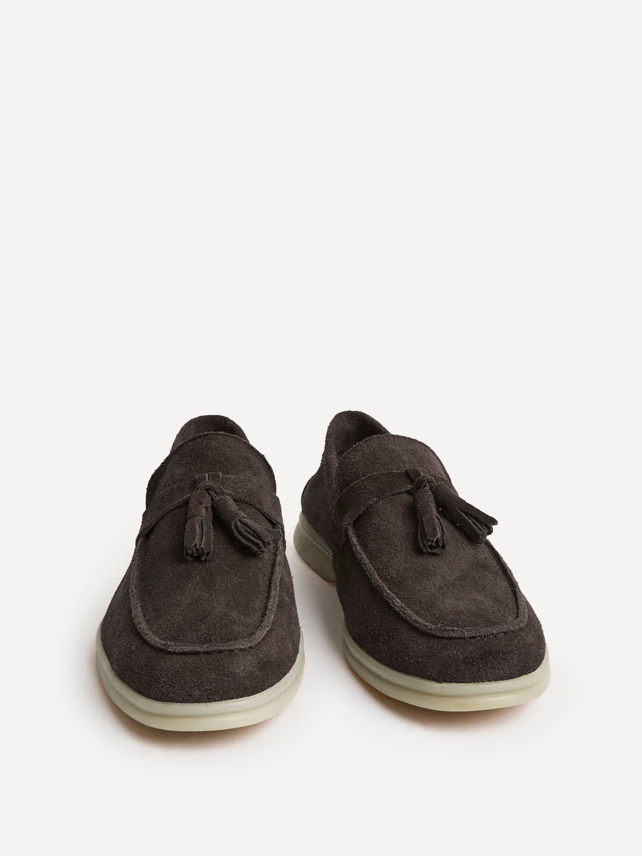 Giorgio Mens Brown Suede Leather Tassel Loafers