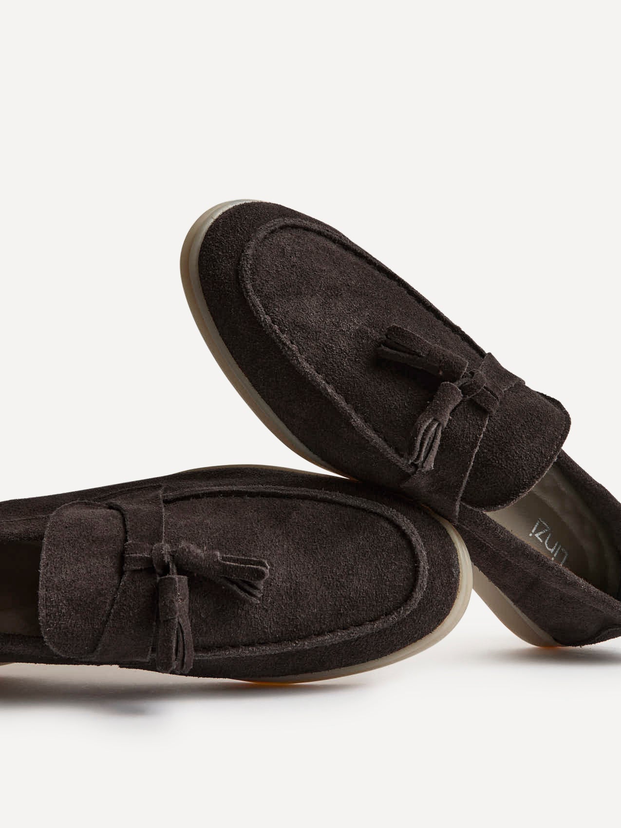 Giorgio Mens Brown Suede Leather Tassel Loafers