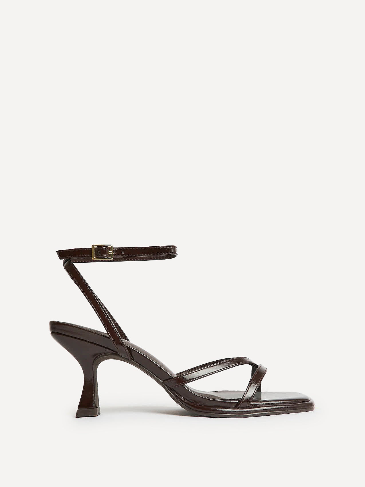 Glazed Brown Heeled Sandals