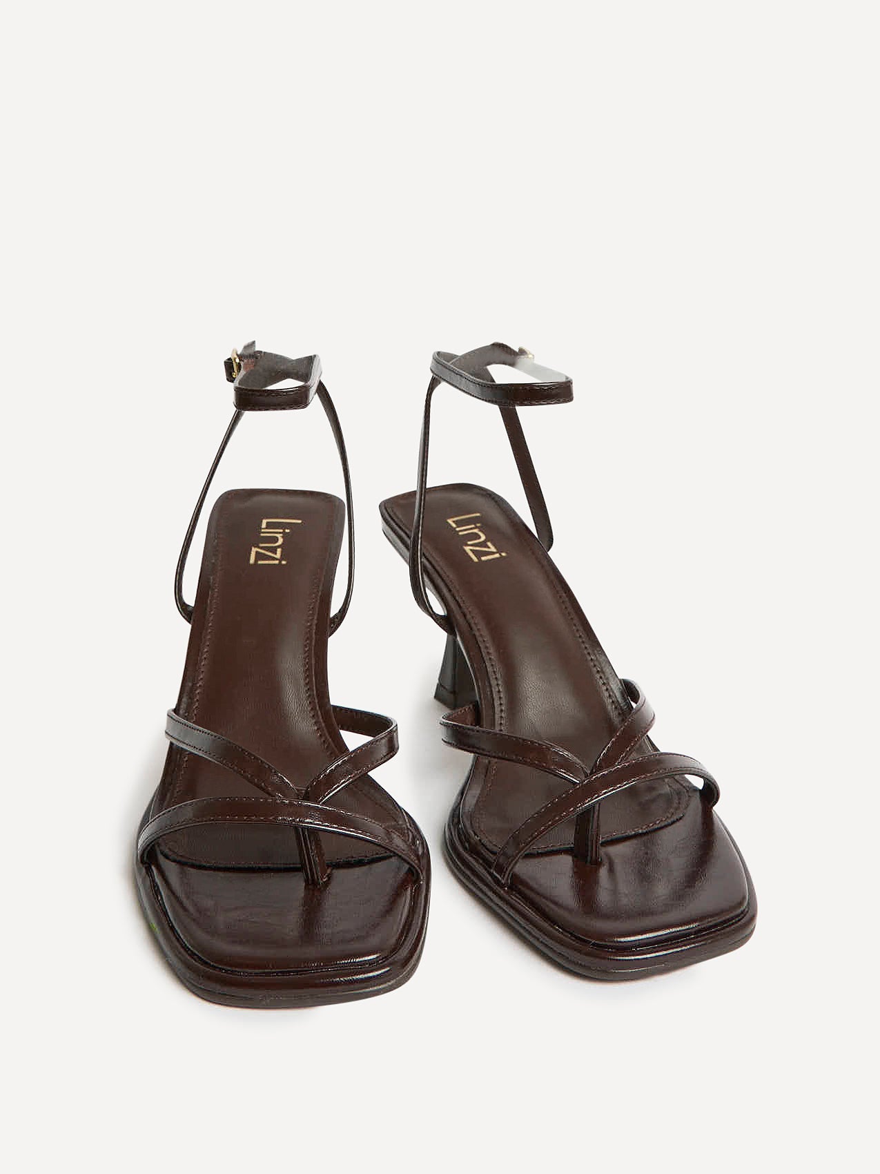 Glazed Brown Heeled Sandals