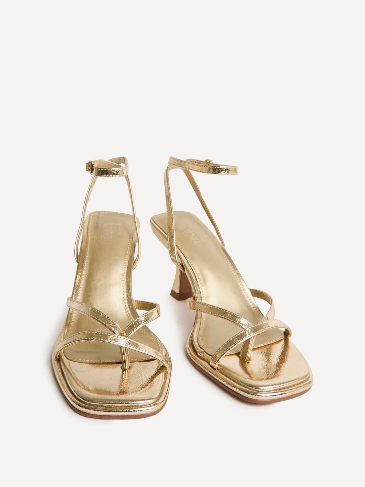 Glazed Gold Heeled Sandals