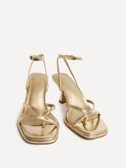 Glazed Gold Heeled Sandals