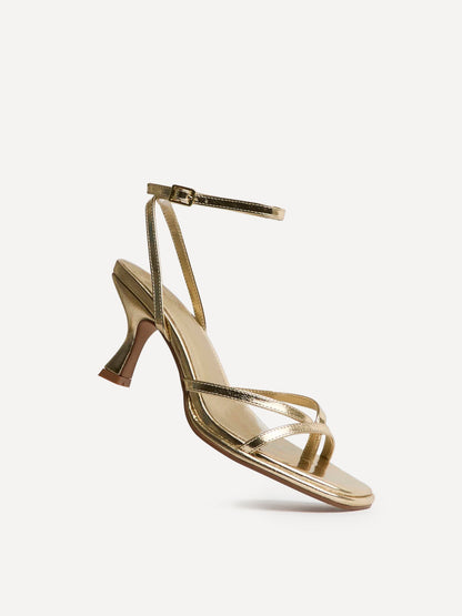 Glazed Gold Heeled Sandals