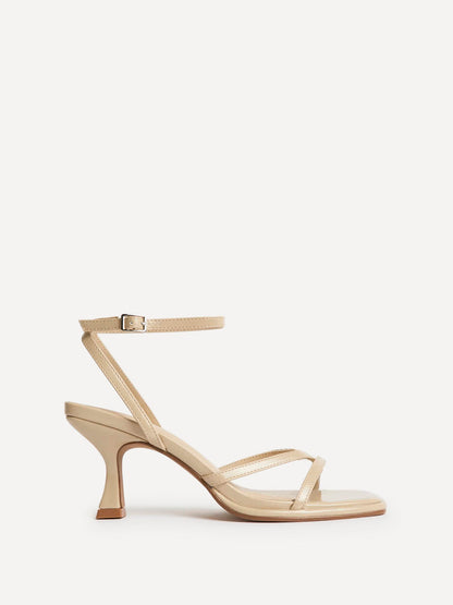 Glazed Nude Heeled Sandals