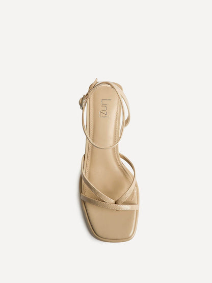 Glazed Nude Heeled Sandals