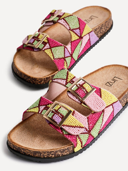 Gleam Multi Coloured Beaded Sliders
