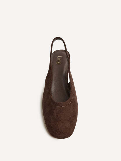 Glide Brown Faux Suede Mary Jane Heels