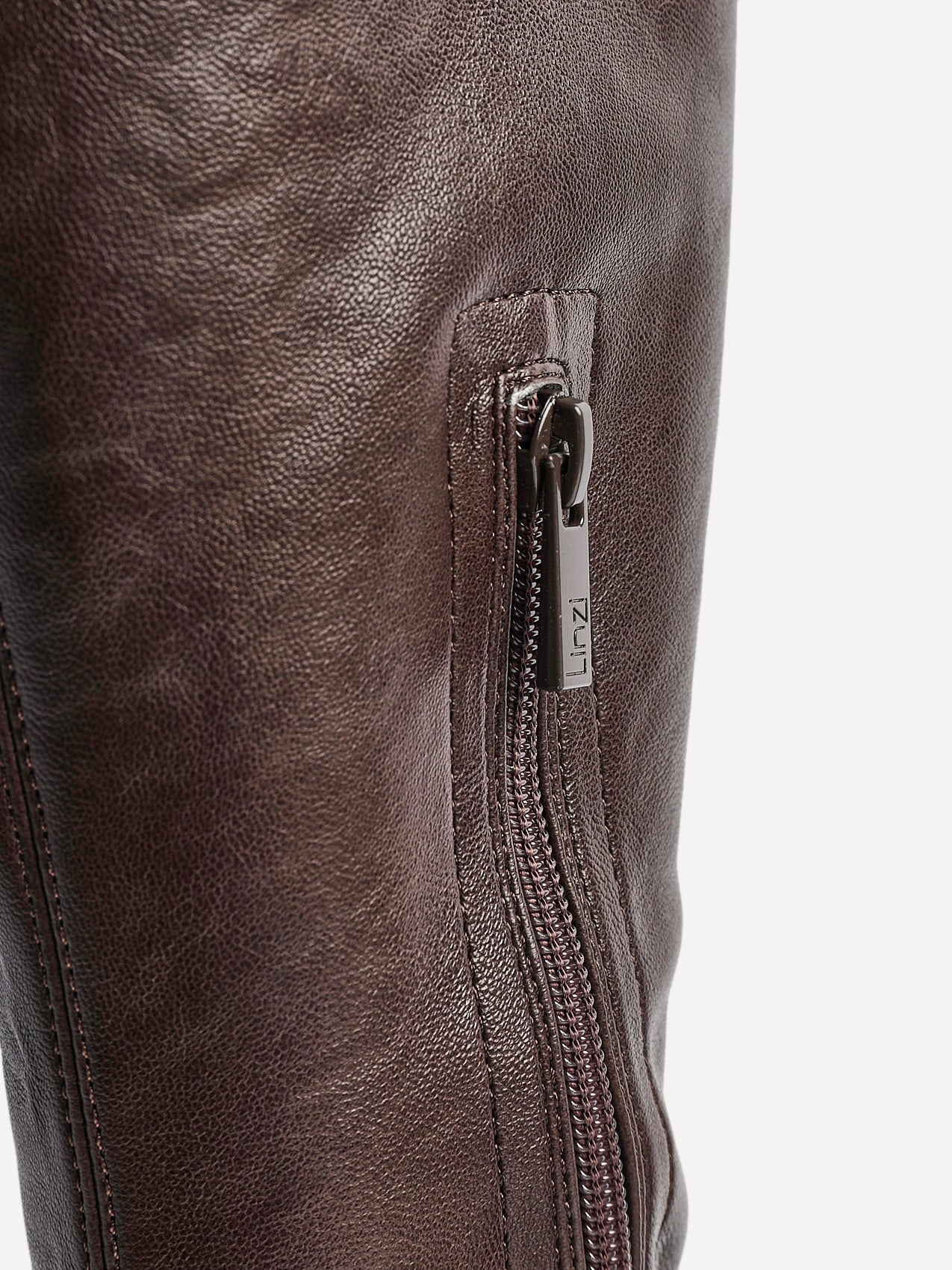 Hallie Brown Faux Leather Long Boots