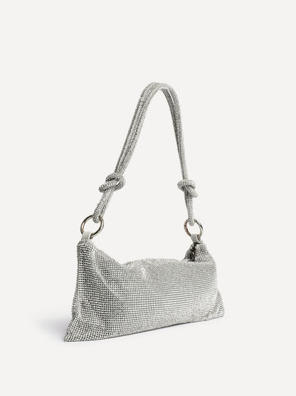 Dukes Silver Diamante Shoulder Bag